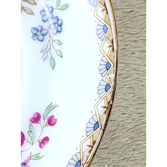 Lipper And Mann Teacup & Saucer 5 1/2" Pink Roses Gold Trim 4 Sets Japan Vintage - Picture 10 of 13